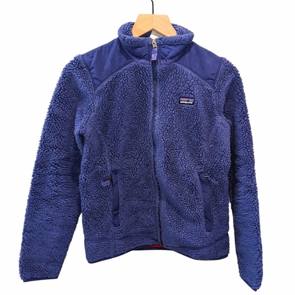 Patagonia Retro X Sherpa Fleece Deep Pile Women's Jacket Small Purple Outdoors